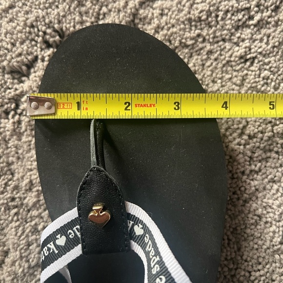 Kate Spade Fable Black Flip Flops 8 - Picture 9 of 11